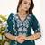 RAMA GREEN EMBRODEIRY WORK DESIGN WITH ROMAN SILK FABRIC KURTI PANT DUPATTA SET