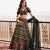 Black Wedding Embroidered Net Lehenga Choli with Dupatta