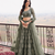 Sage Green Wedding Embroidered Net Lehenga Choli with Dupatta
