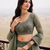 Sage Green Wedding Embroidered Net Lehenga Choli with Dupatta