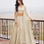 Ivory Wedding Embroidered Net Lehenga Choli with Dupatta