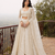 Cream Wedding Embroidered Georgette Lehenga Choli with Dupatta