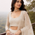 Cream Wedding Embroidered Georgette Lehenga Choli with Dupatta