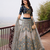 Blue Wedding Embroidered Silk Lehenga Choli with Net Dupatta