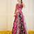 Pink Multicolor Georgette Floral Printed Ready to Wear Lehenga & Blouse