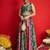 Green Multicolor Art Silk Floral Printed Sequinned Ready To Wear Lehenga Choli