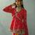 Red Multicolor Georgette Floral Printed Slip-On Long Sleeves Ready to Wear Lehenga Choli