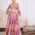 Pink Multicolor Georgette Floral Printed Ready to Wear Lehenga & Blouse