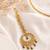 Mehendi gold oxidsed plated green american diamond maang tikka
