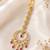 Mehendi gold oxidsed plated red american diamond maang tikka