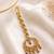 Mehendi gold oxidsed plated red american diamond maang tikka