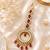 Mehendi gold oxidsed plated red american diamond maang tikka