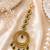Mehendi gold oxidsed plated green american diamond maang tikka