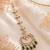 Mehendi gold oxidsed plated green american diamond maang tikka
