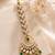 Mehendi gold oxidsed plated green american diamond maang tikka