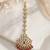 Mehendi gold oxidsed plated red american diamond maang tikka