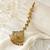 Mehendi gold oxidsed plated red american diamond maang tikka