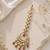 Mehendi gold oxidsed plated red american diamond maang tikka