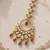 Mehendi gold oxidsed plated red american diamond maang tikka