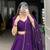 purple chanderi woven traditional lehenga choli