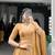 dark yellow chanderi woven traditional lehenga choli