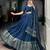navy blue chanderi woven traditional lehenga choli