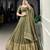 olive chanderi woven traditional lehenga choli