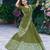 olive chanderi printed traditional lehenga choli