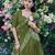 olive chanderi printed traditional lehenga choli
