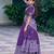purple chanderi printed traditional lehenga choli