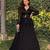 black georgette plain traditional lehenga choli with free size upto 42