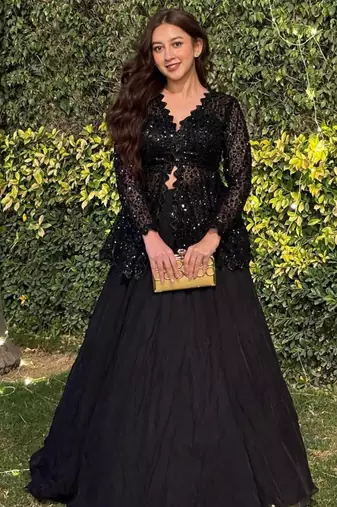 black georgette plain traditional lehenga choli with free size upto 42