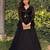 black georgette plain traditional lehenga choli with free size upto 42