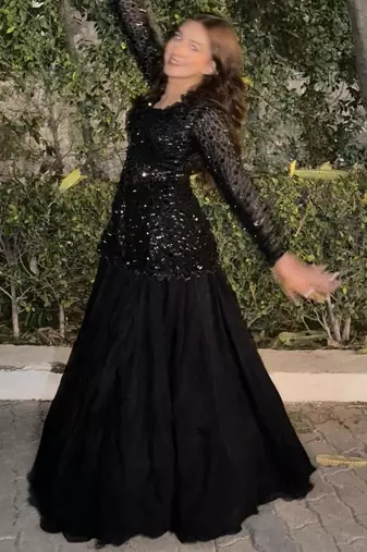 black georgette plain traditional lehenga choli with free size upto 42