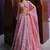 pink silk blend embroidered traditional lehenga choli