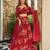 maroon crepe printed traditional lehenga choli with free size upto 44