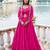 hot pink rayon plain traditional lehenga choli with free size upto 42