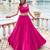 hot pink rayon plain traditional lehenga choli with free size upto 42