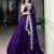 purple silk blend embroidered traditional lehenga choli