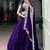 purple silk blend embroidered traditional lehenga choli