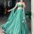 sea green silk blend embroidered traditional lehenga choli