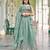 light green silk blend embroidered traditional lehenga choli