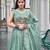 light green silk blend embroidered traditional lehenga choli