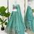 light green silk blend embroidered traditional lehenga choli