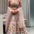 peach net embroidered traditional lehenga choli