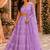 lavender net embroidered traditional lehenga choli
