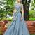 sky blue silk blend plain traditional lehenga choli with free size upto 44