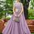 lavender silk blend plain traditional lehenga choli with free size upto 44