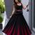 black cotton poly embroidered traditional lehenga choli with free size upto 42