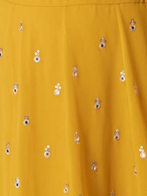 dark yellow georgette embroidered traditional lehenga choli 2
